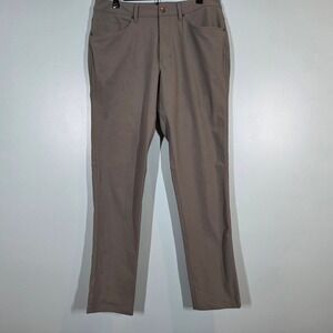 Lululemon ABC Slim Fit Pant Warpstreme Mens 32 Grey Sage LM5ADFS